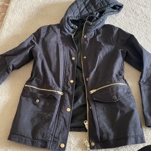 Cute black Topshop rain coat